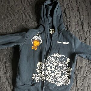 Navy Baby Milo Kids Hoodie